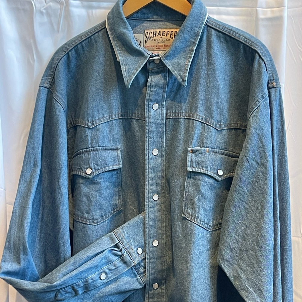 Schaefer Outfitters Men’s Denim Shirt Size 2XL